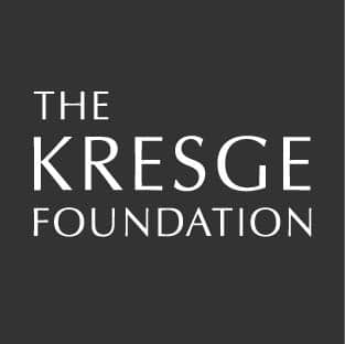 The Kresge Foundation logo on a black background featuring community investments.