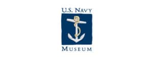 The U.S. Navy Museum logo showcasing community investments on a white background.