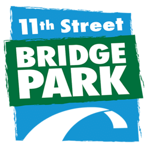 The logo for 11th street bridge park.
