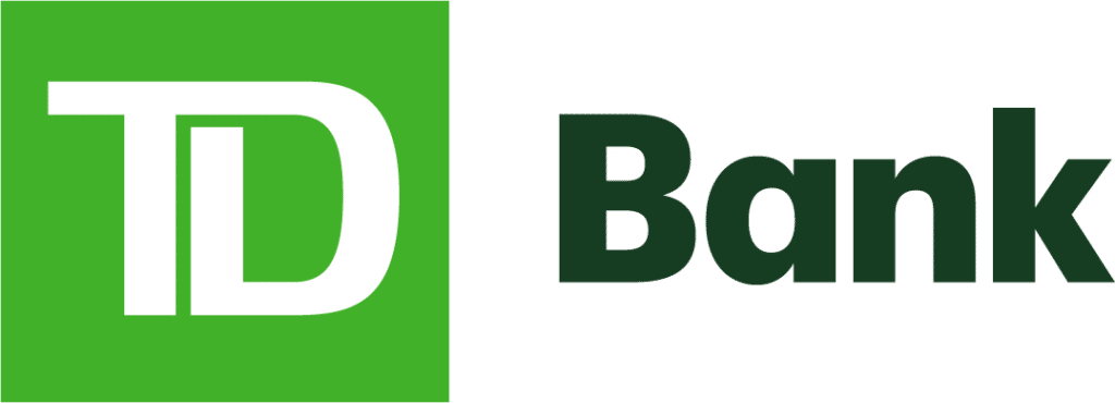 The TD Bank logo showcases a green square with white "TD" letters adjacent to the word "Bank" in black. This emblem mirrors the spirit of building bridges across financial landscapes, much like ARF's mission to Build Bridges Across The River.